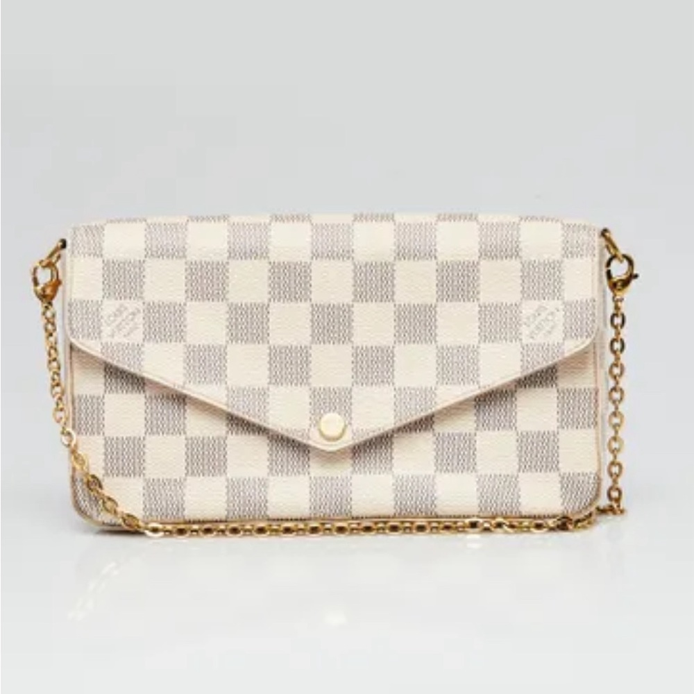Authentic Pre-loved Louis Vuitton Damier Azur Canvas Felicie
Pochette Bag